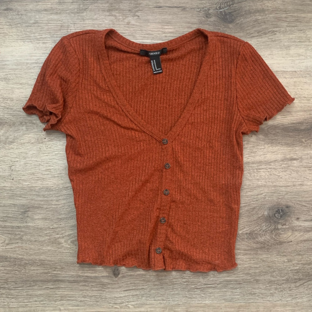 Forever 21 Cropped V-Neck